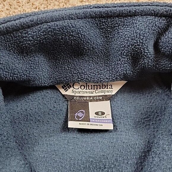Columbia Interchange Fleece Jacket Womens Small Blue Green Full Zip Long… - Picture 2 of 8
